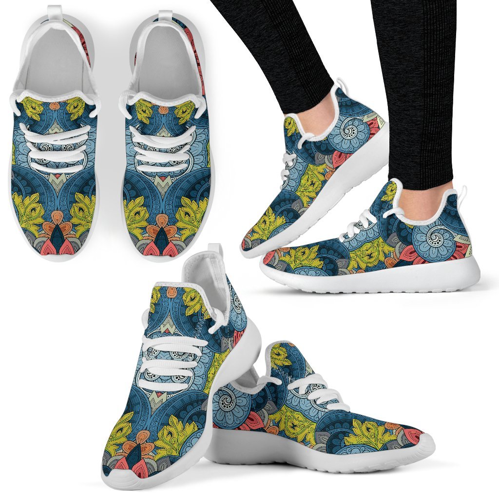 Native Tribal Bohemian Pattern Print Mesh Knit Shoes GearFrost