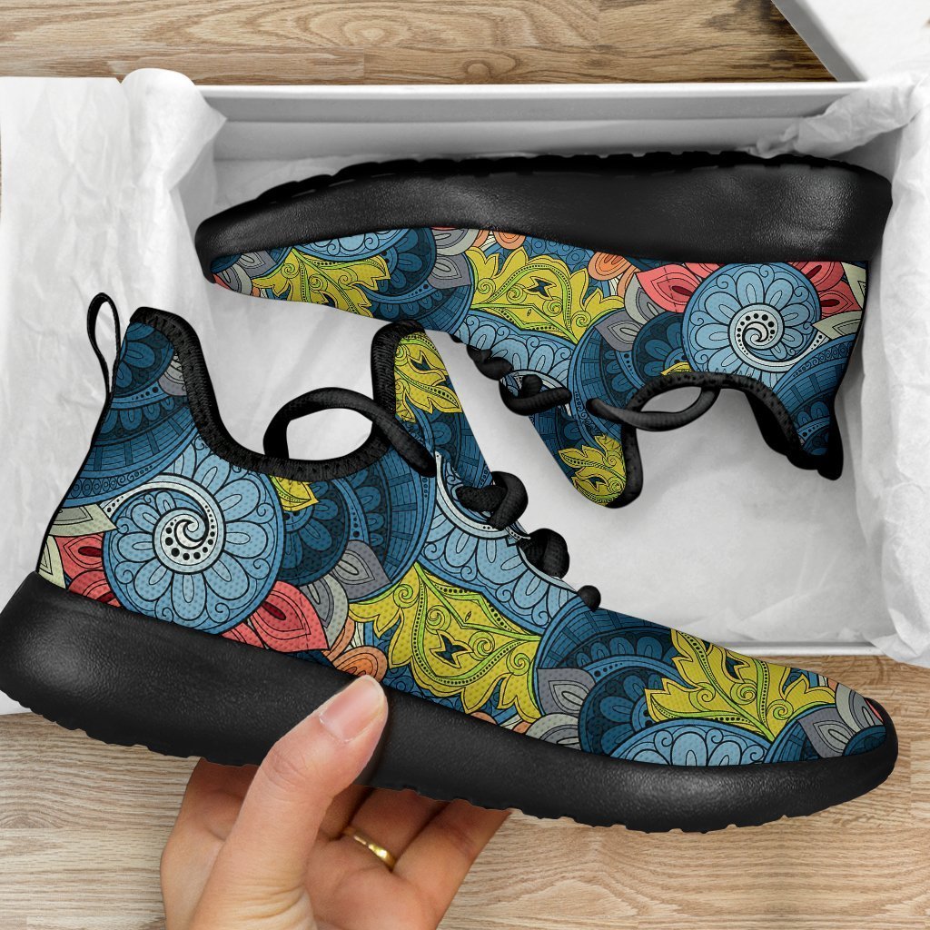 Native Tribal Bohemian Pattern Print Mesh Knit Shoes GearFrost