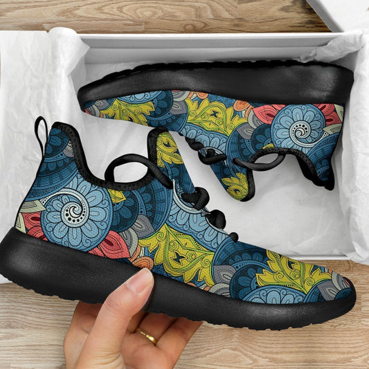 Native Tribal Bohemian Pattern Print Mesh Knit Shoes GearFrost