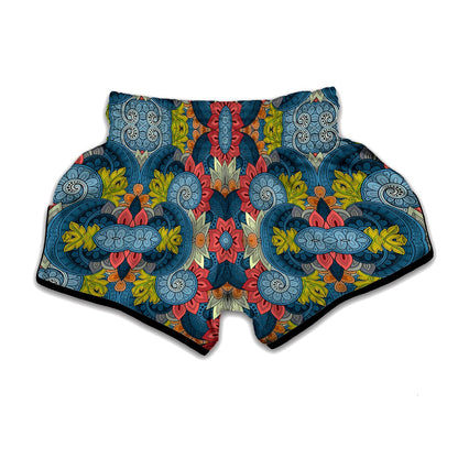 Native Tribal Bohemian Pattern Print Muay Thai Boxing Shorts