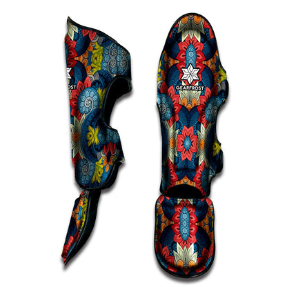 Native Tribal Bohemian Pattern Print Muay Thai Shin Guard