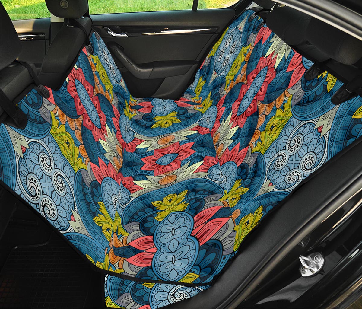 Native Tribal Bohemian Pattern Print Pet Car Back Seat Cover