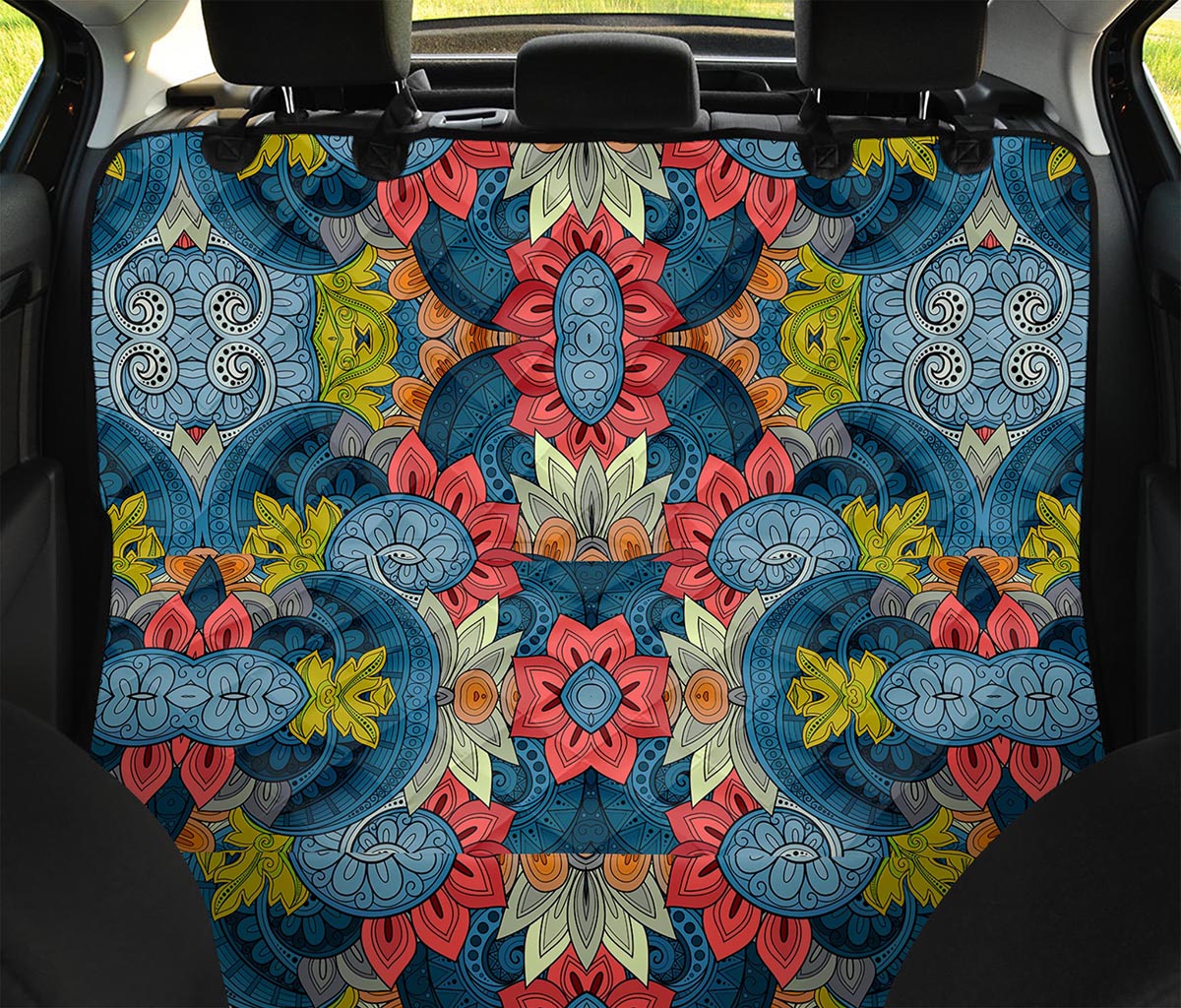 Native Tribal Bohemian Pattern Print Pet Car Back Seat Cover