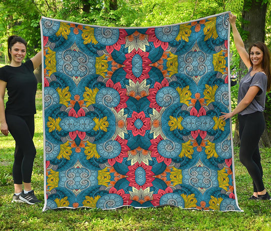 Native Tribal Bohemian Pattern Print Quilt