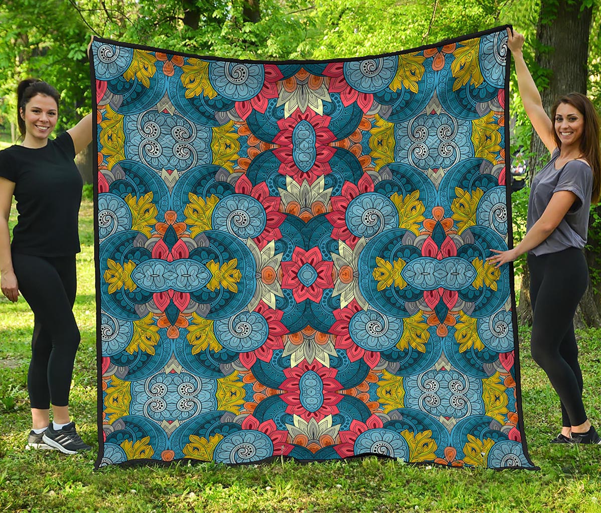 Native Tribal Bohemian Pattern Print Quilt