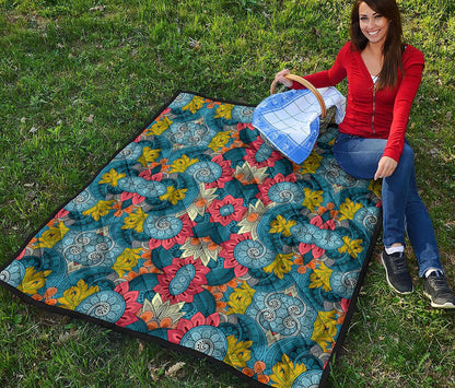 Native Tribal Bohemian Pattern Print Quilt