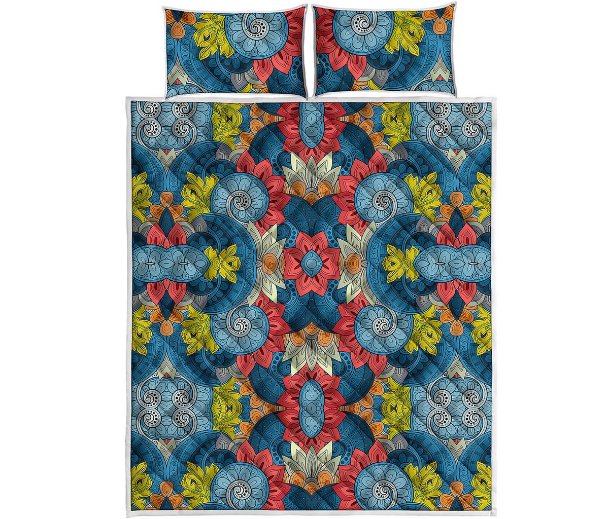 Native Tribal Bohemian Pattern Print Quilt Bed Set