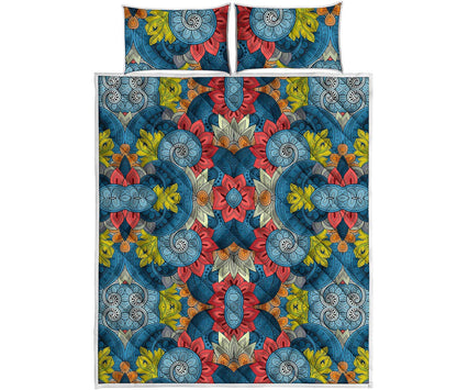 Native Tribal Bohemian Pattern Print Quilt Bed Set
