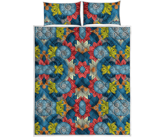 Native Tribal Bohemian Pattern Print Quilt Bed Set