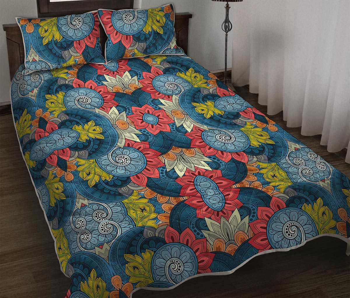 Native Tribal Bohemian Pattern Print Quilt Bed Set