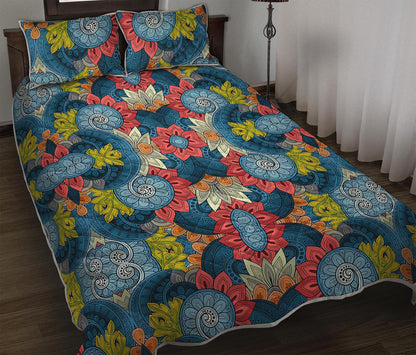 Native Tribal Bohemian Pattern Print Quilt Bed Set