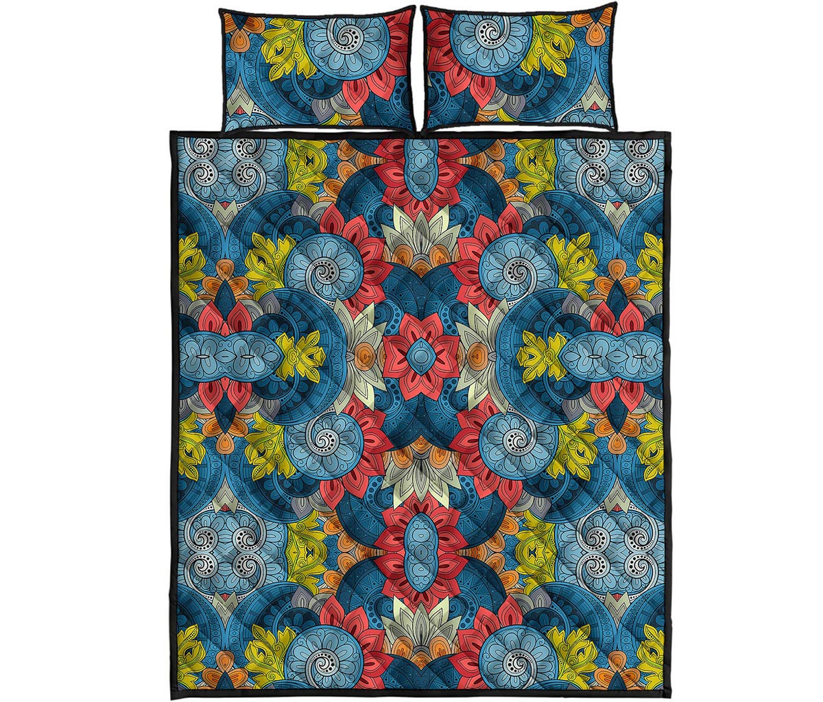Native Tribal Bohemian Pattern Print Quilt Bed Set