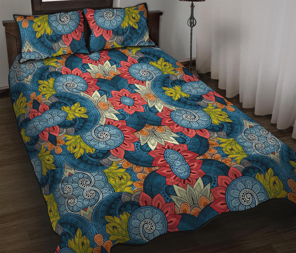 Native Tribal Bohemian Pattern Print Quilt Bed Set