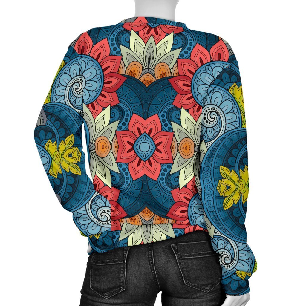 Native Tribal Bohemian Pattern Print Women's Crewneck Sweatshirt GearFrost
