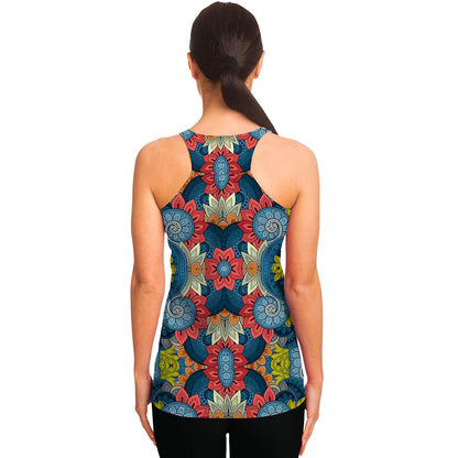 Native Tribal Bohemian Pattern Print Women's Racerback Tank Top