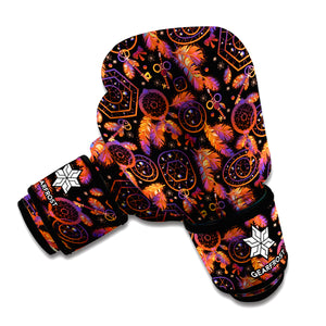 Native Tribal Dream Catcher Print Boxing Gloves