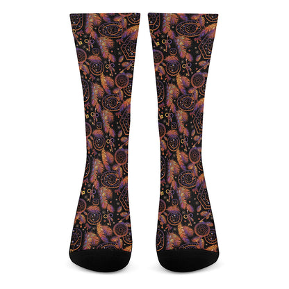 Native Tribal Dream Catcher Print Crew Socks