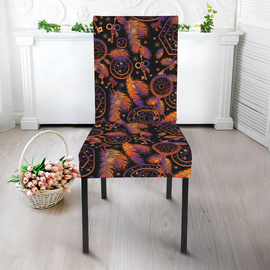 Native Tribal Dream Catcher Print Dining Chair Slipcover
