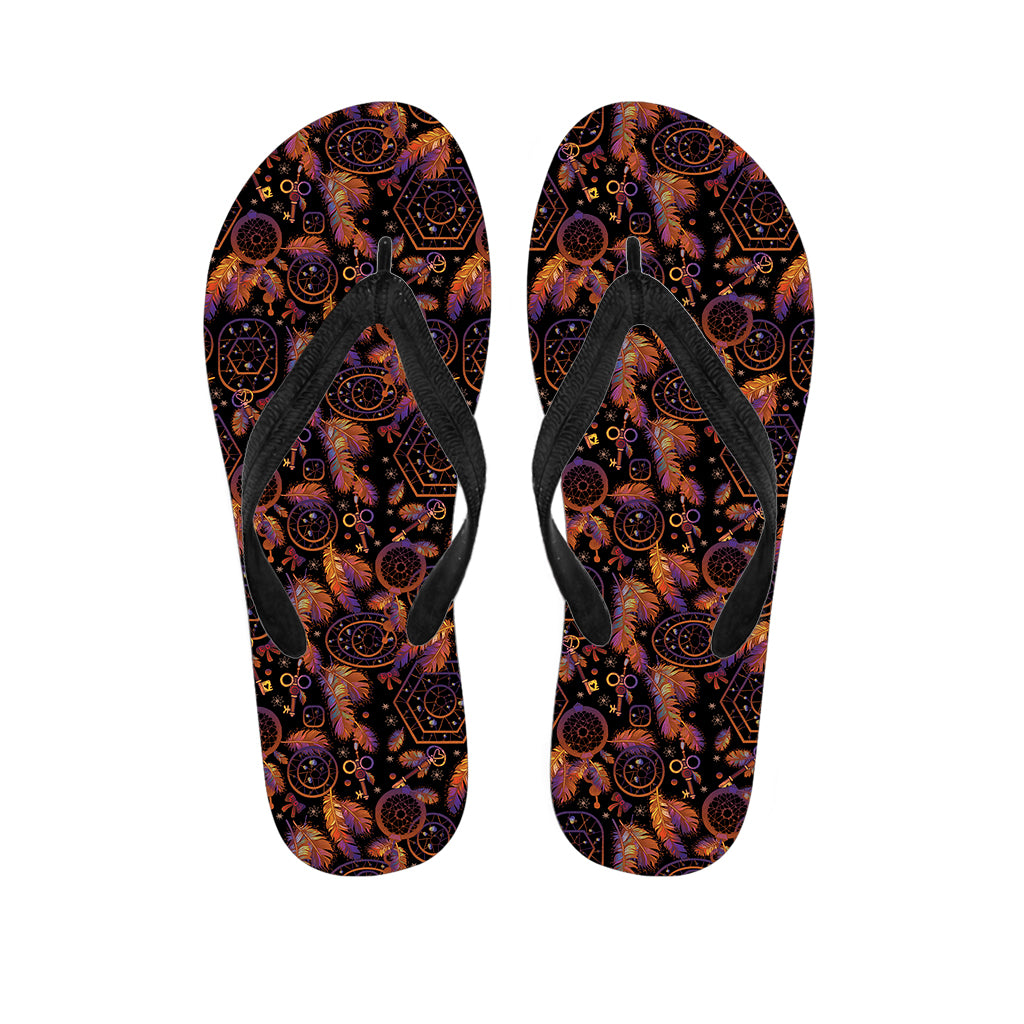 Native Tribal Dream Catcher Print Flip Flops