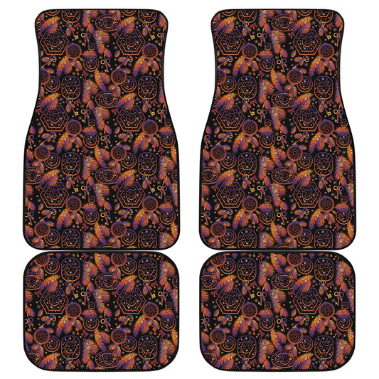Native Tribal Dream Catcher Print Front and Back Car Floor Mats
