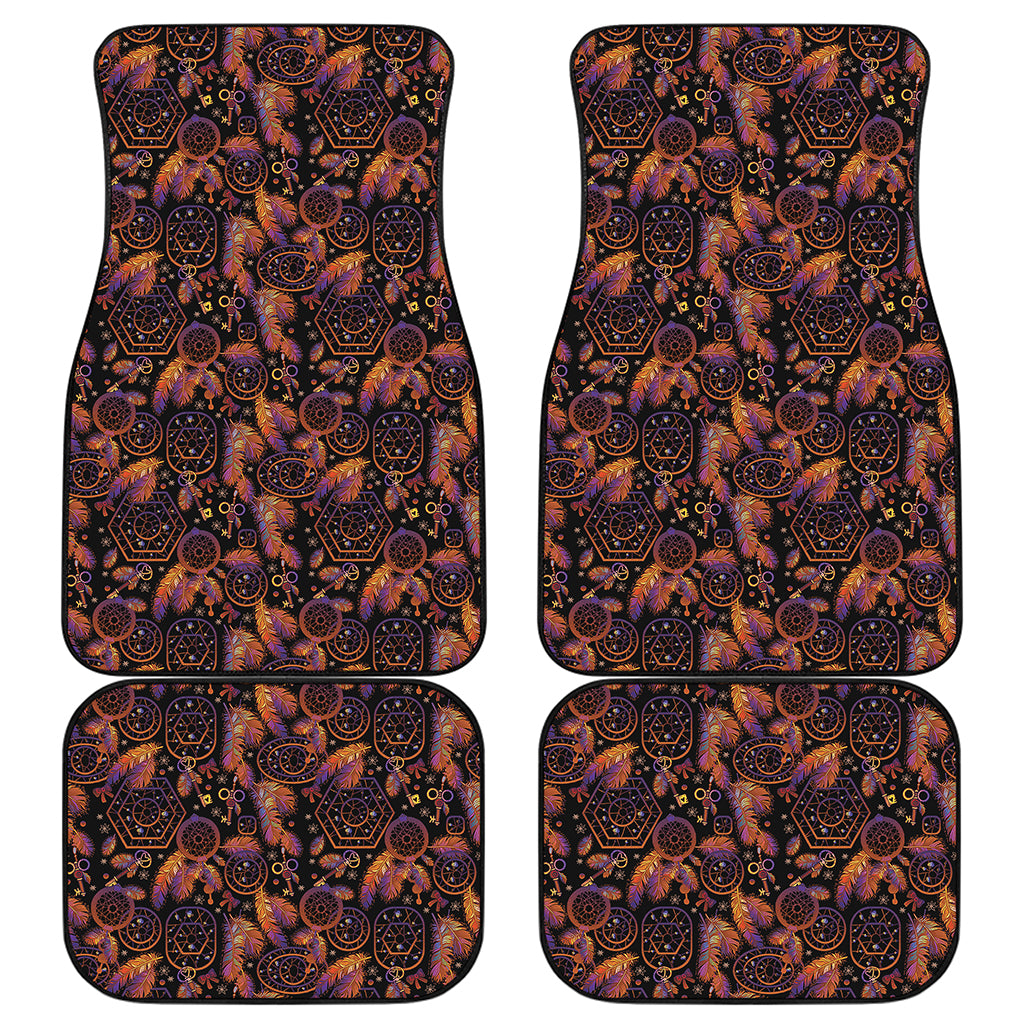 Native Tribal Dream Catcher Print Front and Back Car Floor Mats