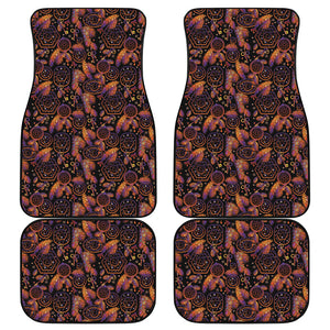 Native Tribal Dream Catcher Print Front and Back Car Floor Mats