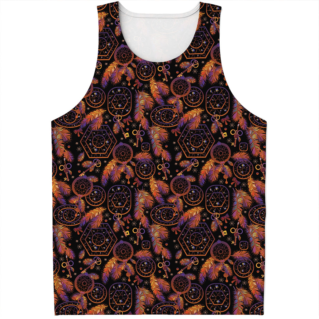 Native Tribal Dream Catcher Print Men's Tank Top