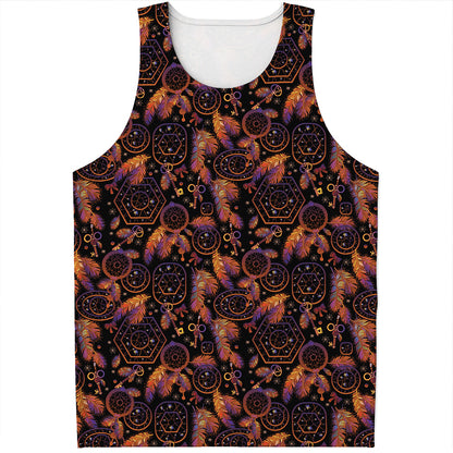 Native Tribal Dream Catcher Print Men's Tank Top