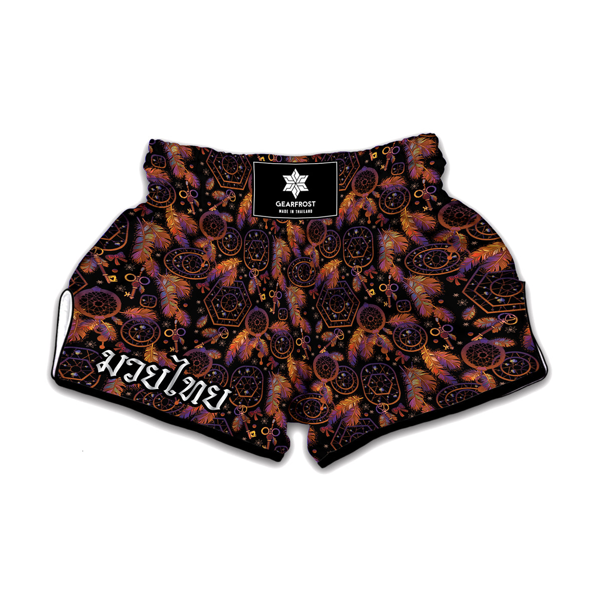 Native Tribal Dream Catcher Print Muay Thai Boxing Shorts