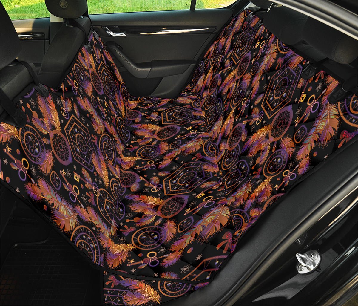 Native Tribal Dream Catcher Print Pet Car Back Seat Cover