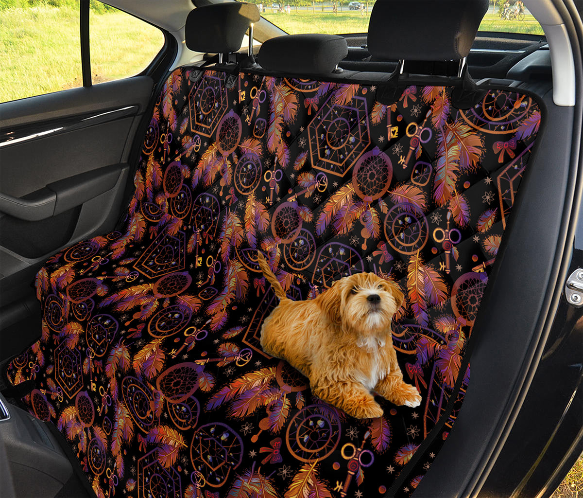 Native Tribal Dream Catcher Print Pet Car Back Seat Cover