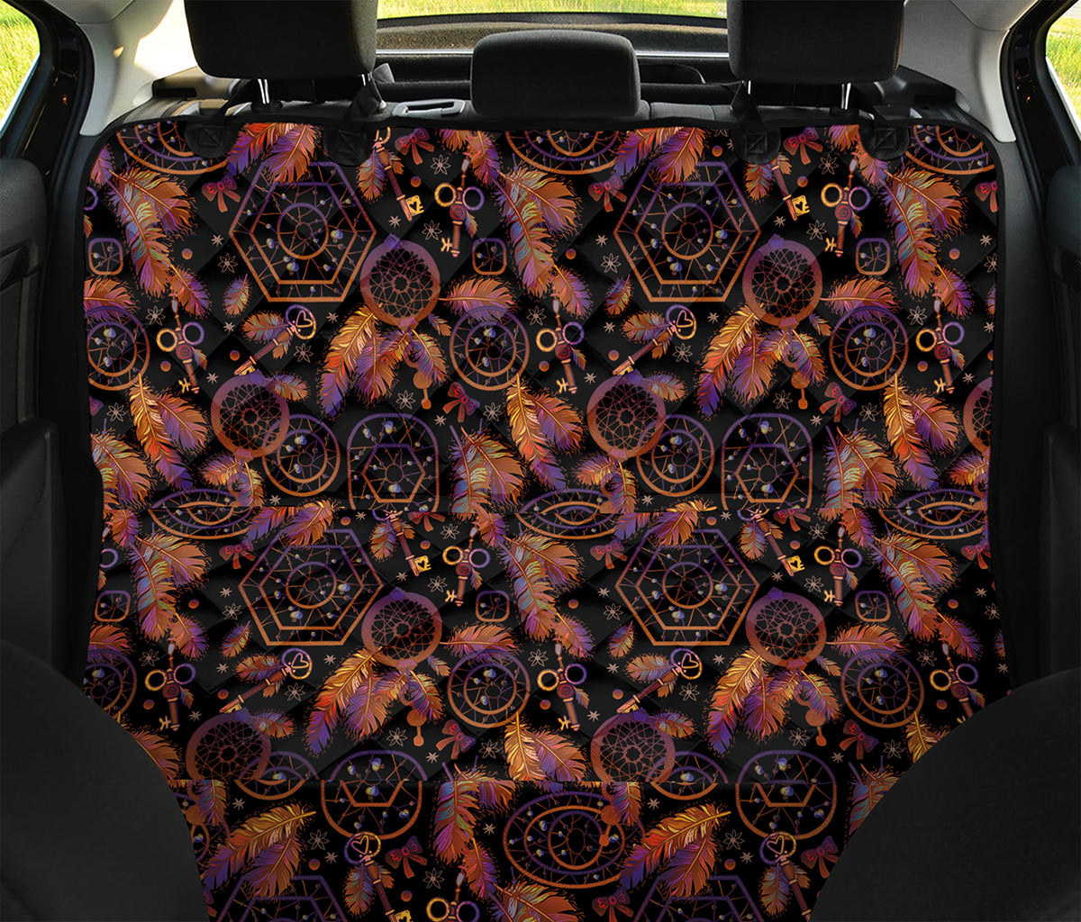 Native Tribal Dream Catcher Print Pet Car Back Seat Cover