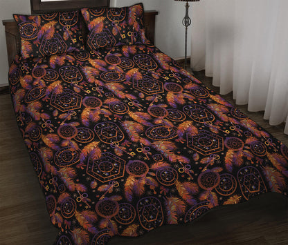 Native Tribal Dream Catcher Print Quilt Bed Set