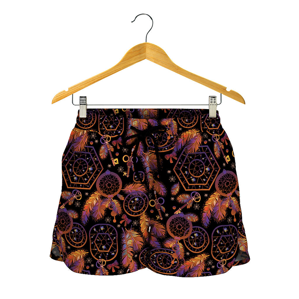 Native Tribal Dream Catcher Print Women's Shorts