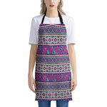 Native Tribal Ethnic Rose Pattern Print Apron