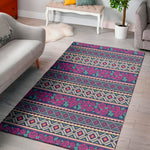 Native Tribal Ethnic Rose Pattern Print Area Rug