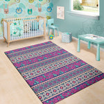 Native Tribal Ethnic Rose Pattern Print Area Rug