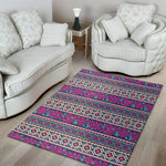 Native Tribal Ethnic Rose Pattern Print Area Rug