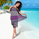 Native Tribal Ethnic Rose Pattern Print Beach Sarong Wrap