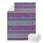 Native Tribal Ethnic Rose Pattern Print Blanket