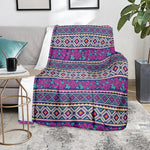Native Tribal Ethnic Rose Pattern Print Blanket