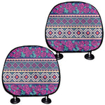 Native Tribal Ethnic Rose Pattern Print Car Headrest Covers