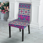 Native Tribal Ethnic Rose Pattern Print Dining Chair Slipcover