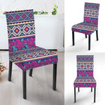 Native Tribal Ethnic Rose Pattern Print Dining Chair Slipcover