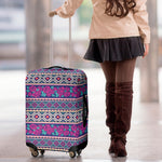 Native Tribal Ethnic Rose Pattern Print Luggage Cover