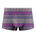 Native Tribal Ethnic Rose Pattern Print Men's Boxer Briefs