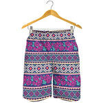 Native Tribal Ethnic Rose Pattern Print Men's Shorts
