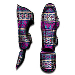 Native Tribal Ethnic Rose Pattern Print Muay Thai Shin Guard
