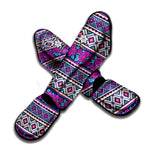 Native Tribal Ethnic Rose Pattern Print Muay Thai Shin Guard