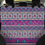 Native Tribal Ethnic Rose Pattern Print Pet Car Back Seat Cover